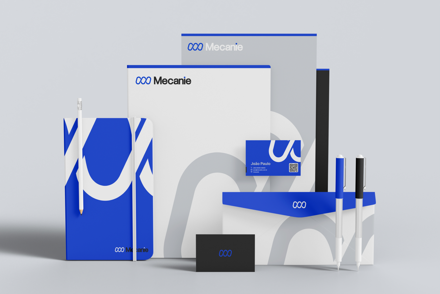Mecanie branding — stationery and print