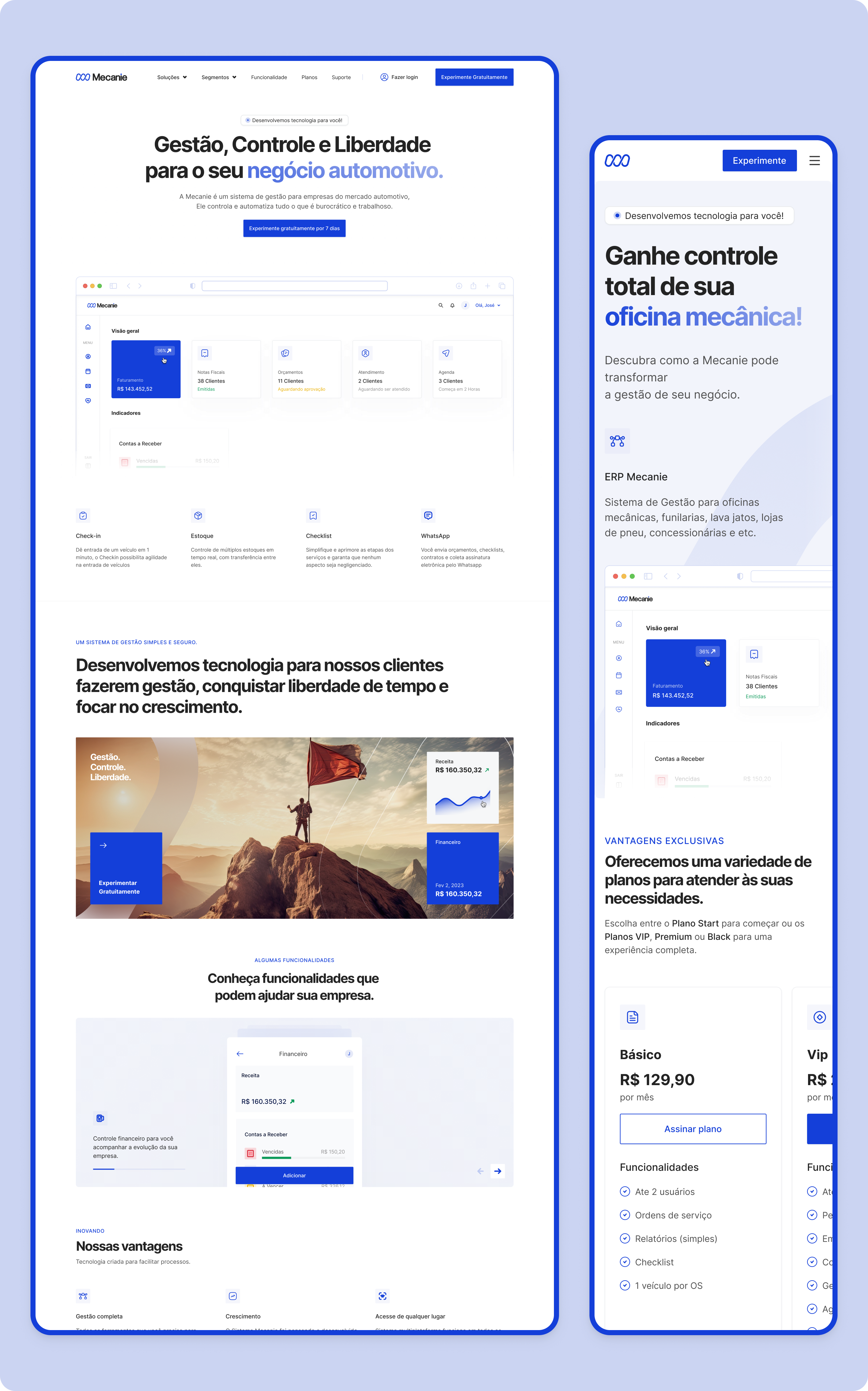 Mecanie product gallery — screens and flows